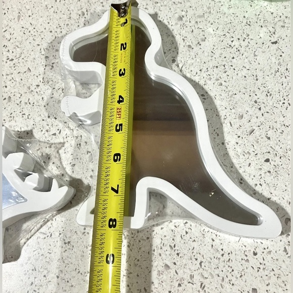 9" Kid's Dinosaur Mirror Wall Decor or Stand Up Stegosaurus & T-Rex Set of 2 - Picture 3 of 5